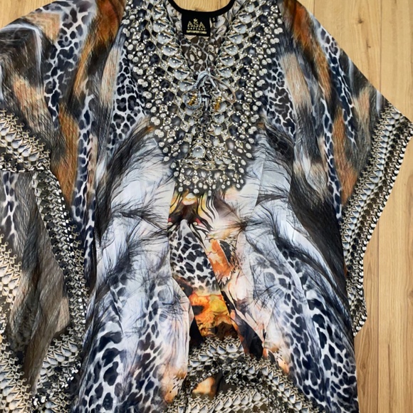 Asa Kaftans ‘Capri’ Short Kaftan. NWOT - Picture 13 of 16